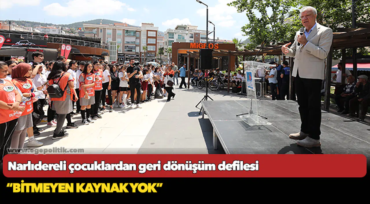 Narlıdereli çocuklardan geri dönüşüm defilesi