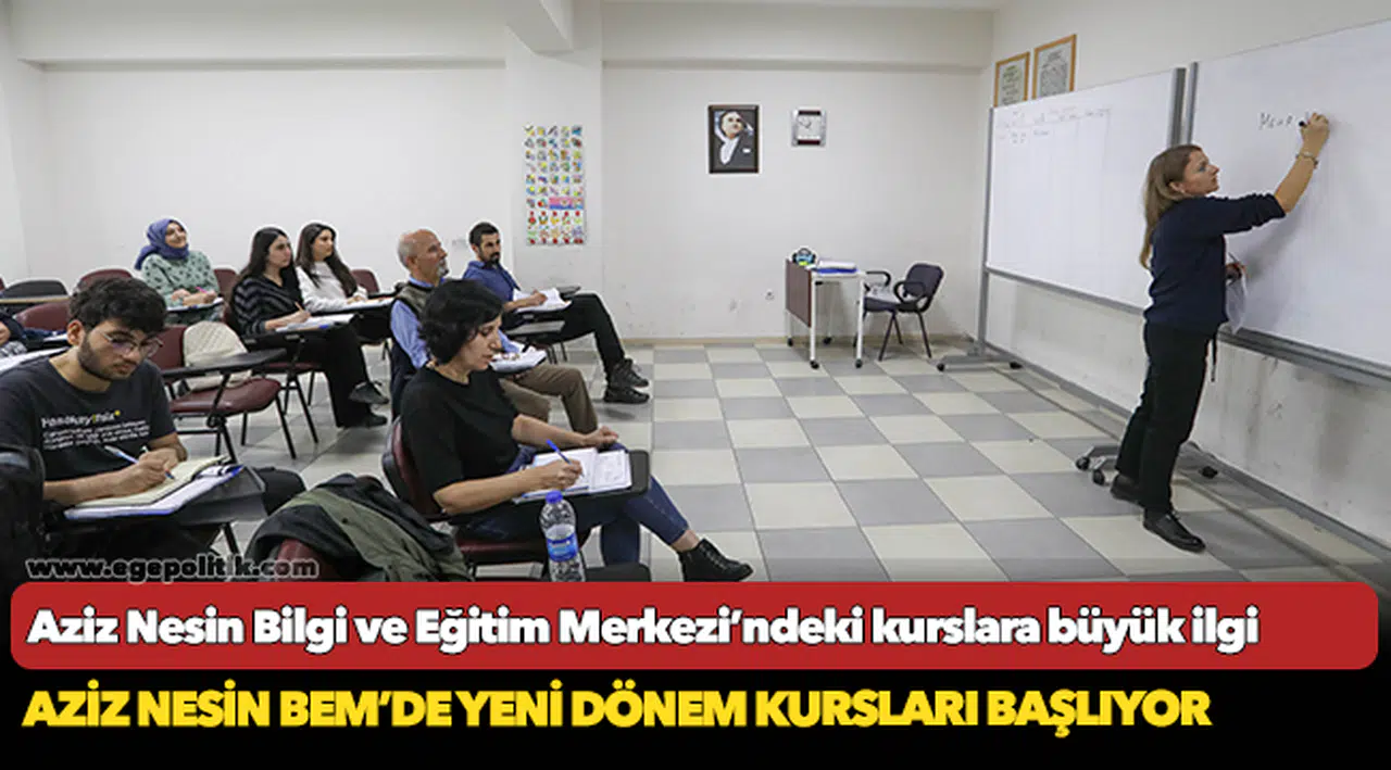 Aziz Nesin Bilgi ve Eğitim Merkezi’ndeki kurslara büyük ilgi