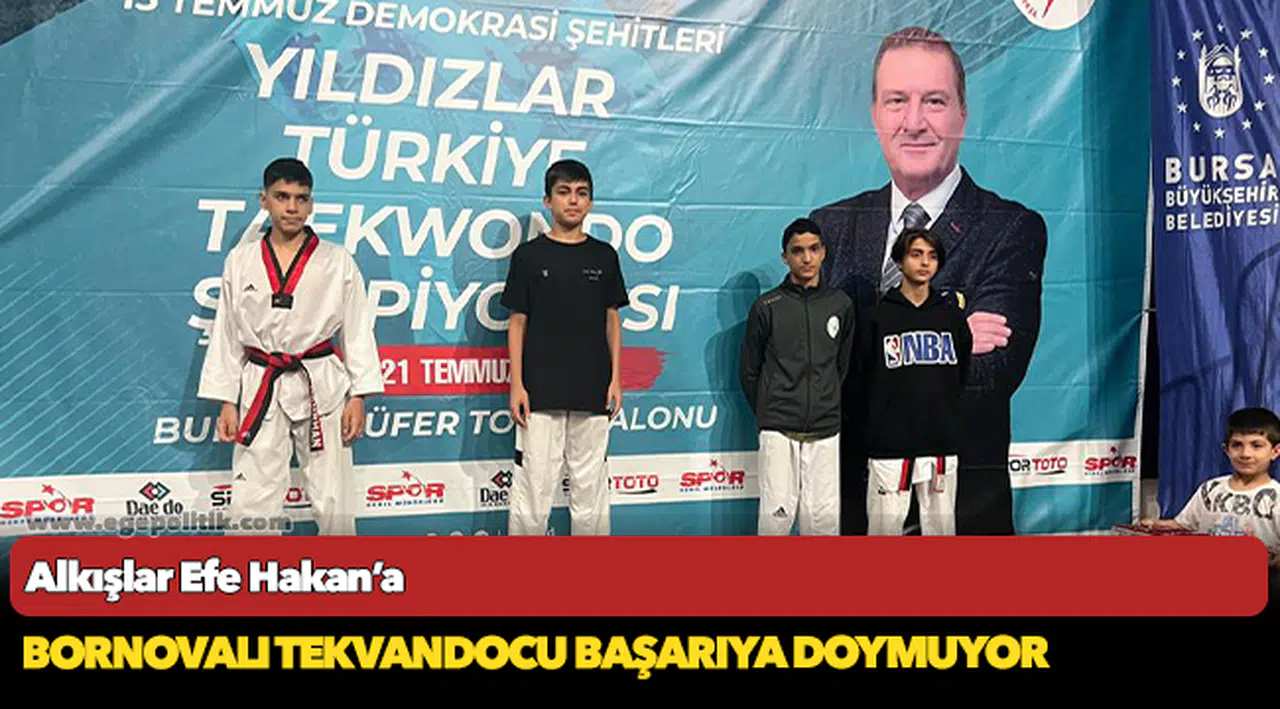 Bornovalı tekvandocu başarıya doymuyor