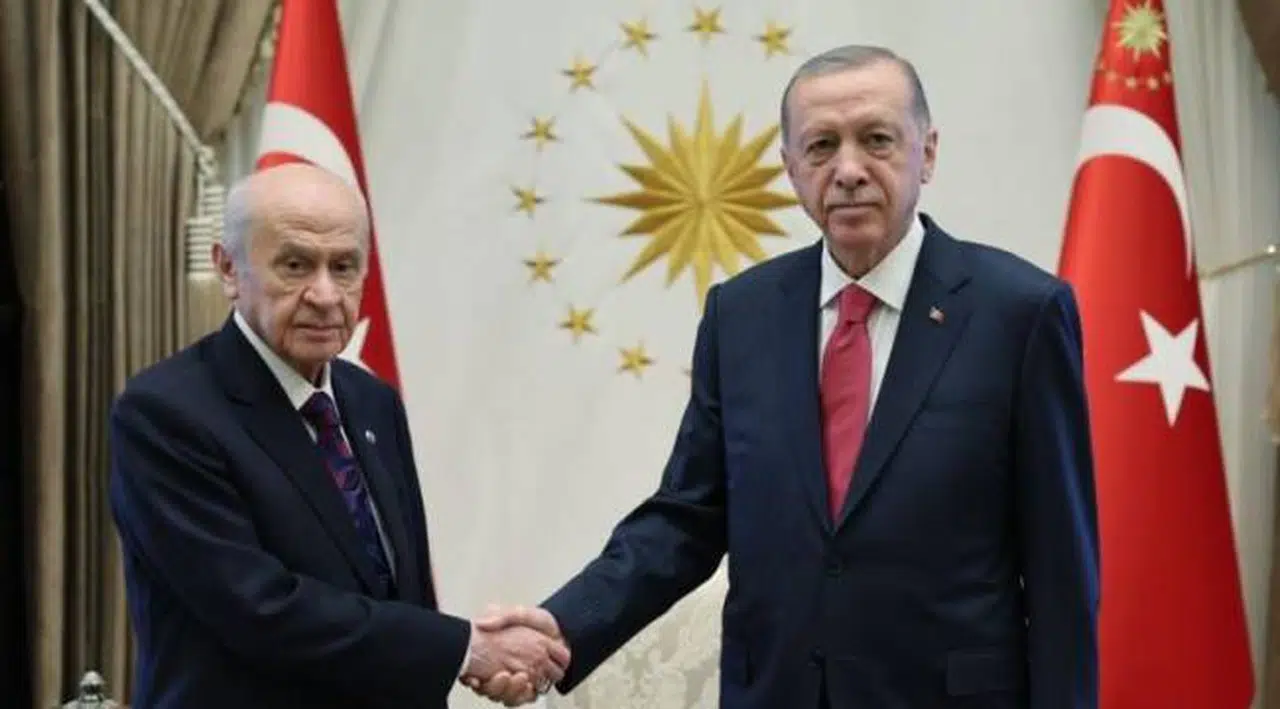 Erdoğan ile Bahçeli arasında Beştepe'de görüşme