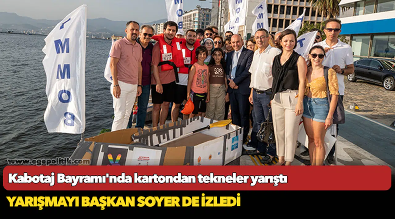 Kabotaj Bayramı'nda kartondan tekneler yarıştı