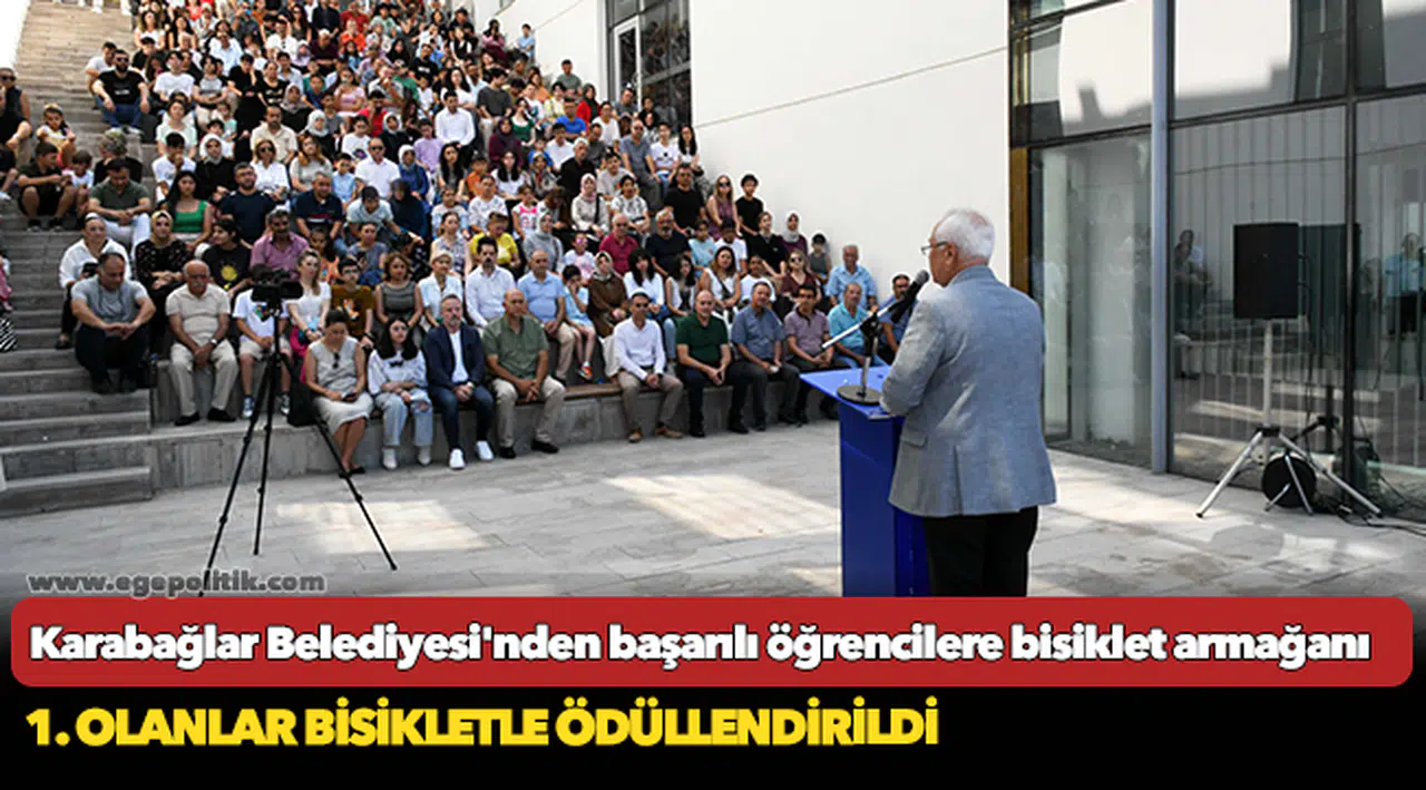 Karabağlar Belediyesi'nden başarılı öğrencilere bisiklet armağanı