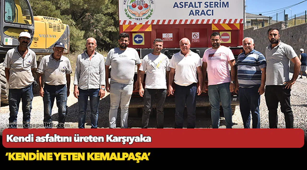 Kendi asfaltını üreten Kemalpaşa