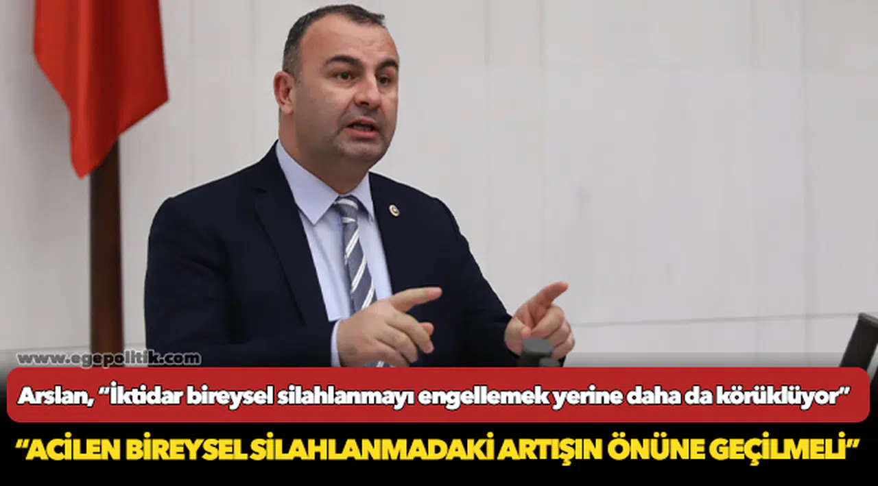 Arslan, “İktidar bireysel silahlanmayı engellemek yerine daha da körüklüyor”