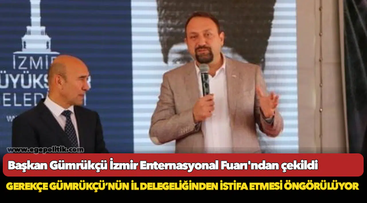 Başkan Gümrükçü İzmir Enternasyonal Fuarı'ndan çekildi