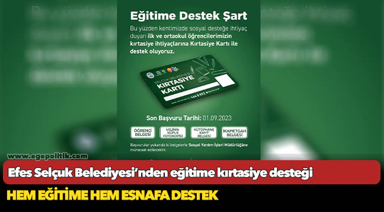Efes Selçuk Belediyesi’nden eğitime kırtasiye desteği