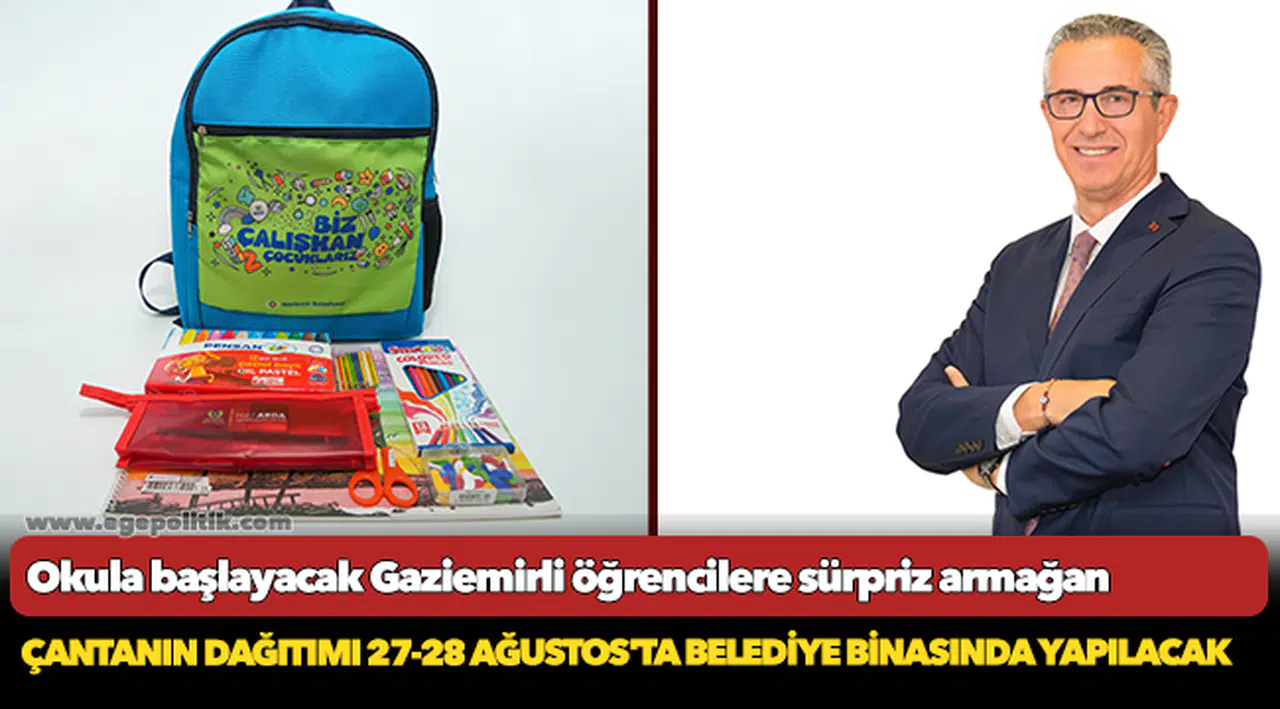 Okula başlayacak Gaziemirli öğrencilere sürpriz armağan