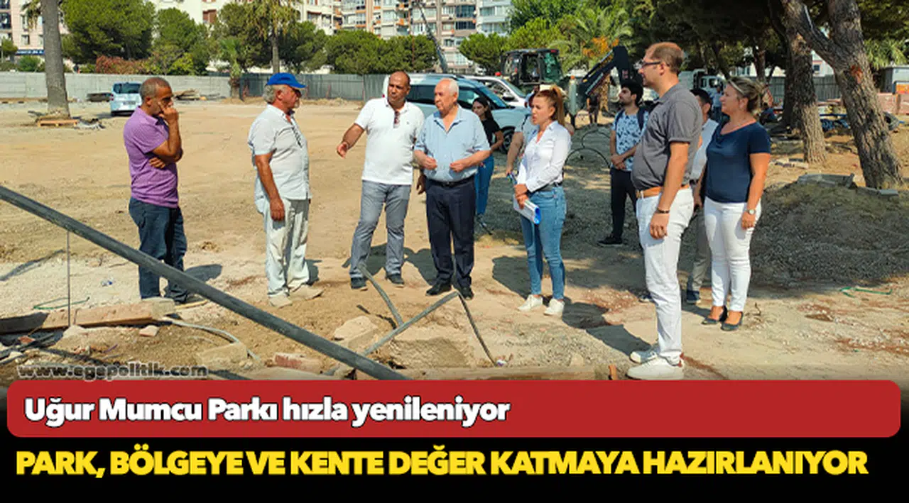 Uğur Mumcu Parkı hızla yenileniyor