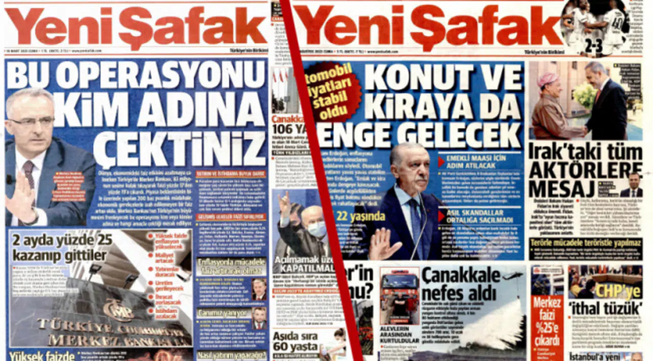 Yeni Şafak'ta faiz sessizliği