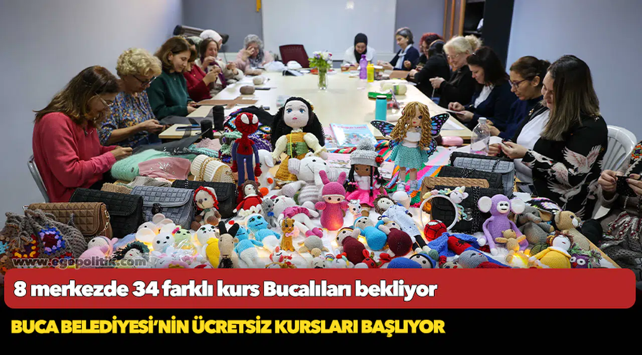 8 merkezde 34 farklı kurs Bucalıları bekliyor