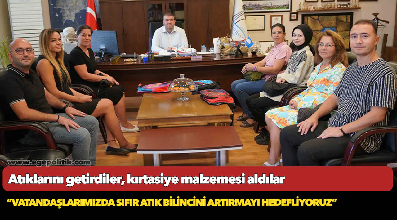 Atıklarını getirdiler, kırtasiye malzemesi aldılar