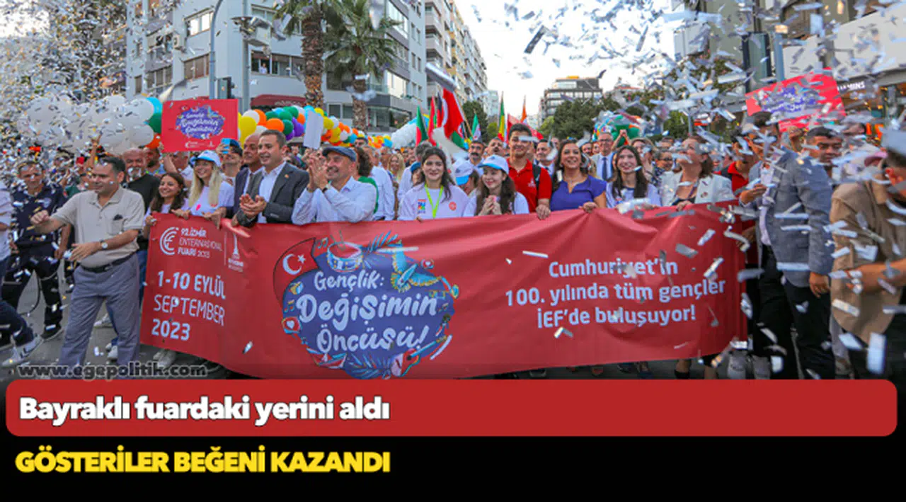 Bayraklı fuardaki yerini aldı