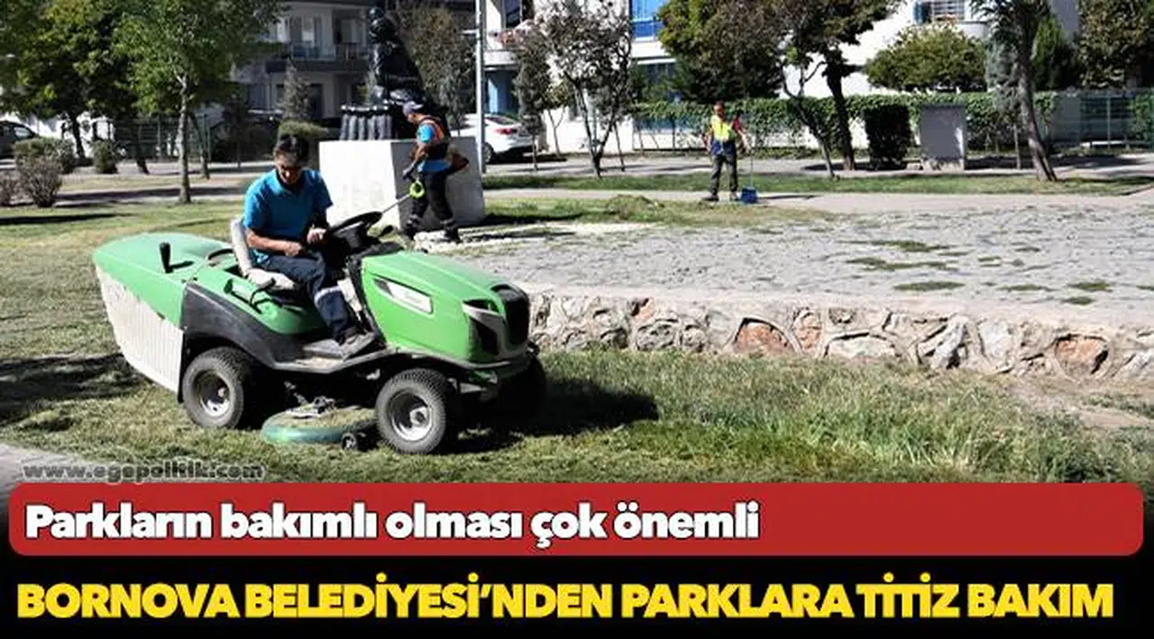 Bornova Belediyesi’nden parklara titiz bakım