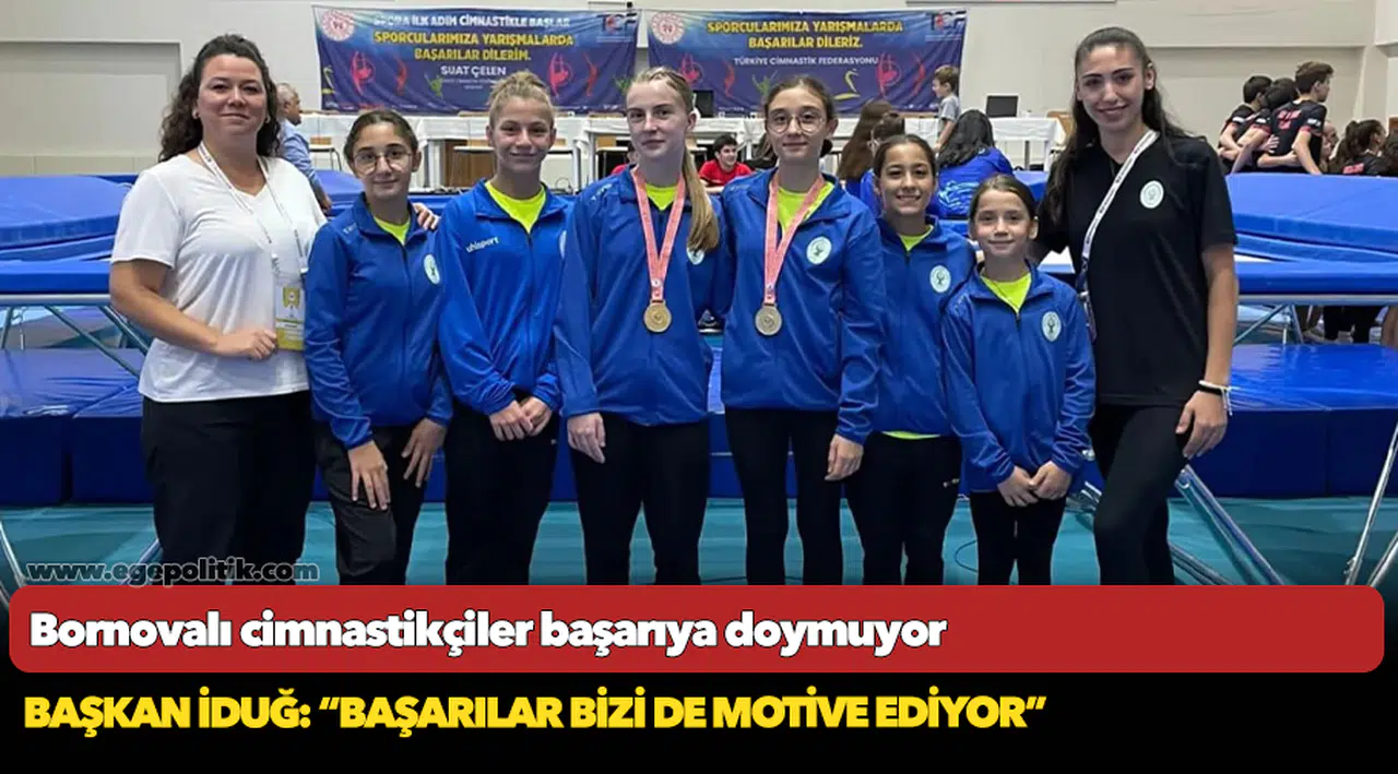 Bornovalı cimnastikçiler başarıya doymuyor