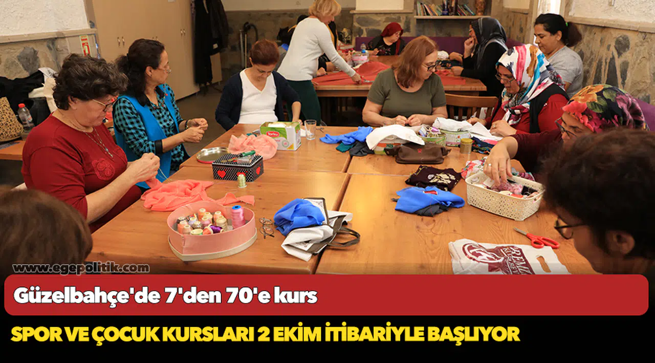 Güzelbahçe Belediyesi kursları başlıyor