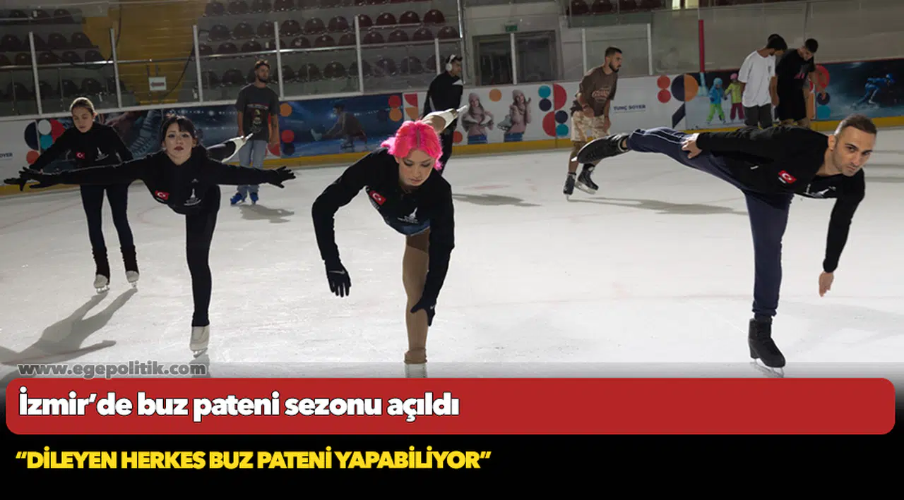 İzmir’de buz pateni sezonu açıldı