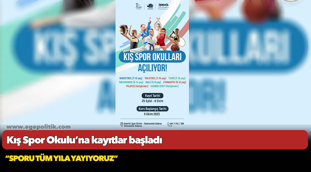 Kış Spor Okulu’na kayıtlar başladı