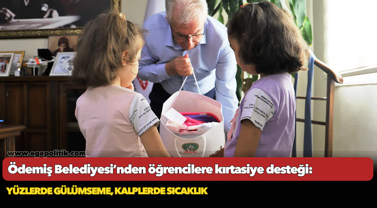 Ödemiş Belediyesi’nden öğrencilere kırtasiye desteği!