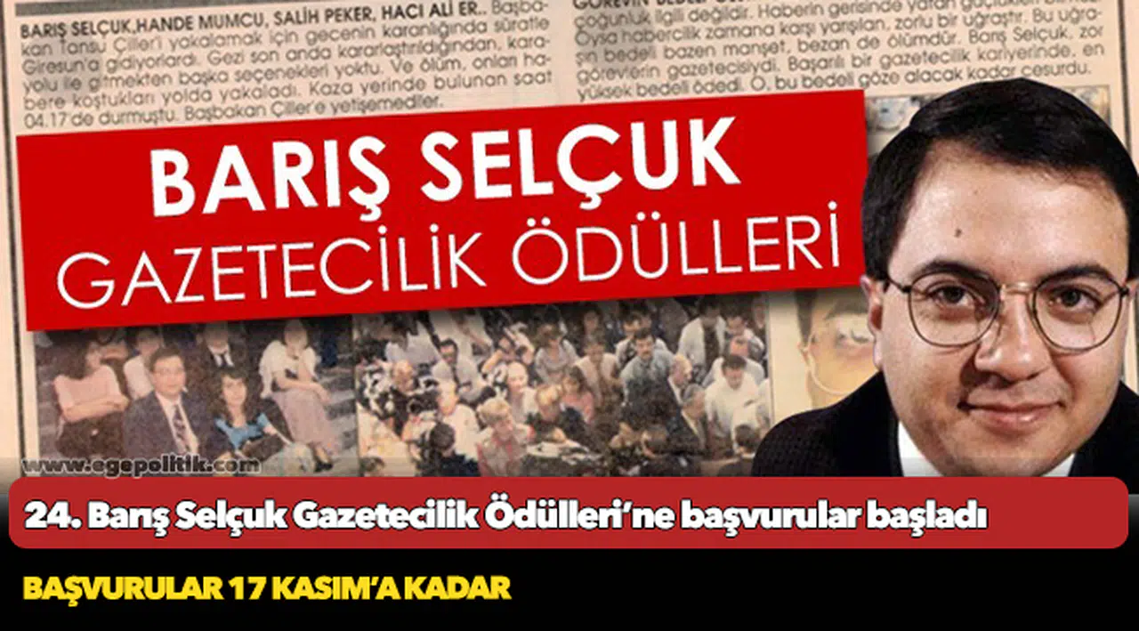 24. Barış Selçuk Gazetecilik Ödülleri’ne başvurular başladı