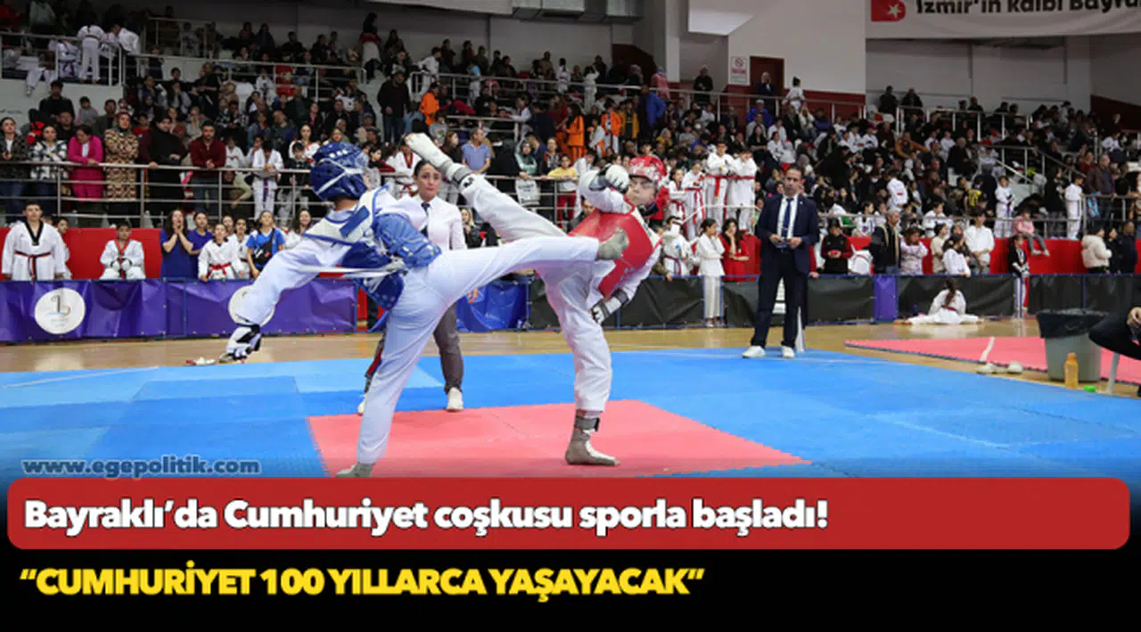 Bayraklı’da Cumhuriyet coşkusu sporla başladı!