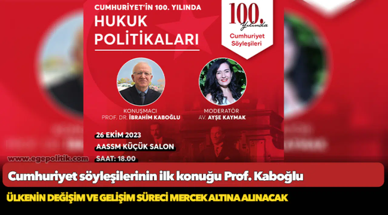 Cumhuriyet söyleşilerinin ilk konuğu Prof. Kaboğlu