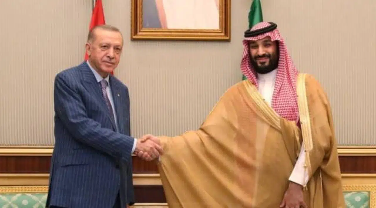 Erdoğan, Suudi Arabistan Prensi Selman'la Filistin'i görüştü