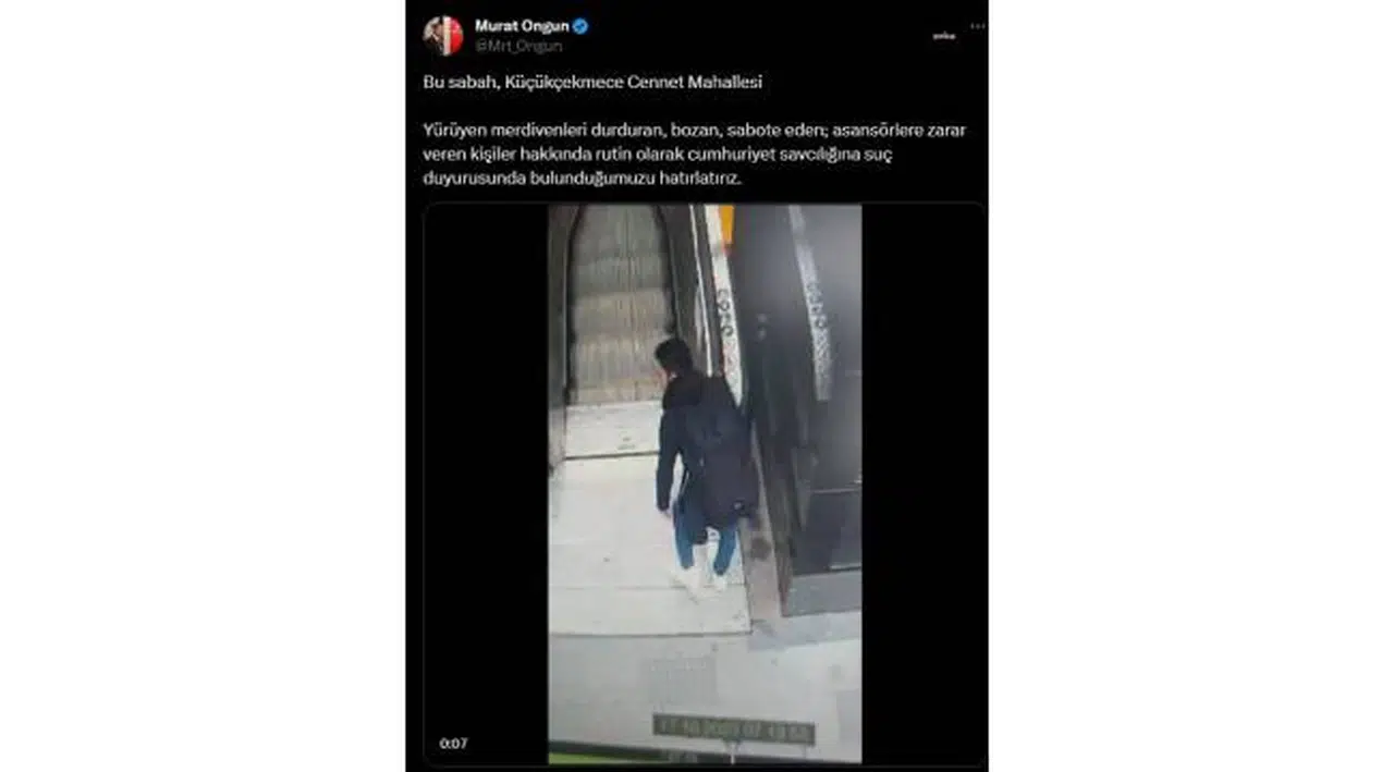 İBB’nin Yürüyen Merdivenlerini Durduran Bir Kişi Daha Kameralara Yakalandı