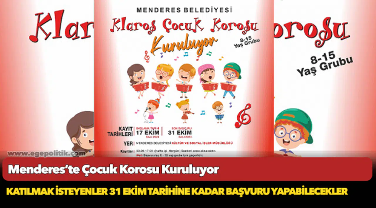 Menderes’te Çocuk Korosu Kuruluyor