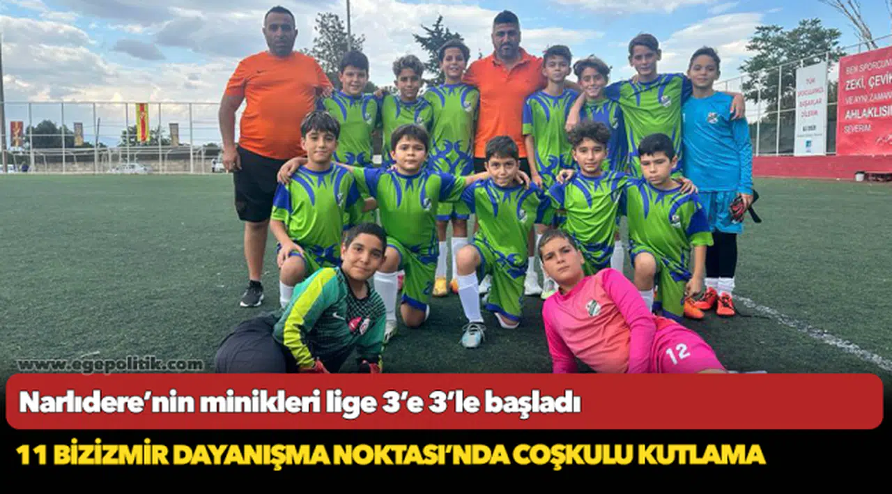 Narlıdere’nin minikleri lige 3’e 3’le başladı