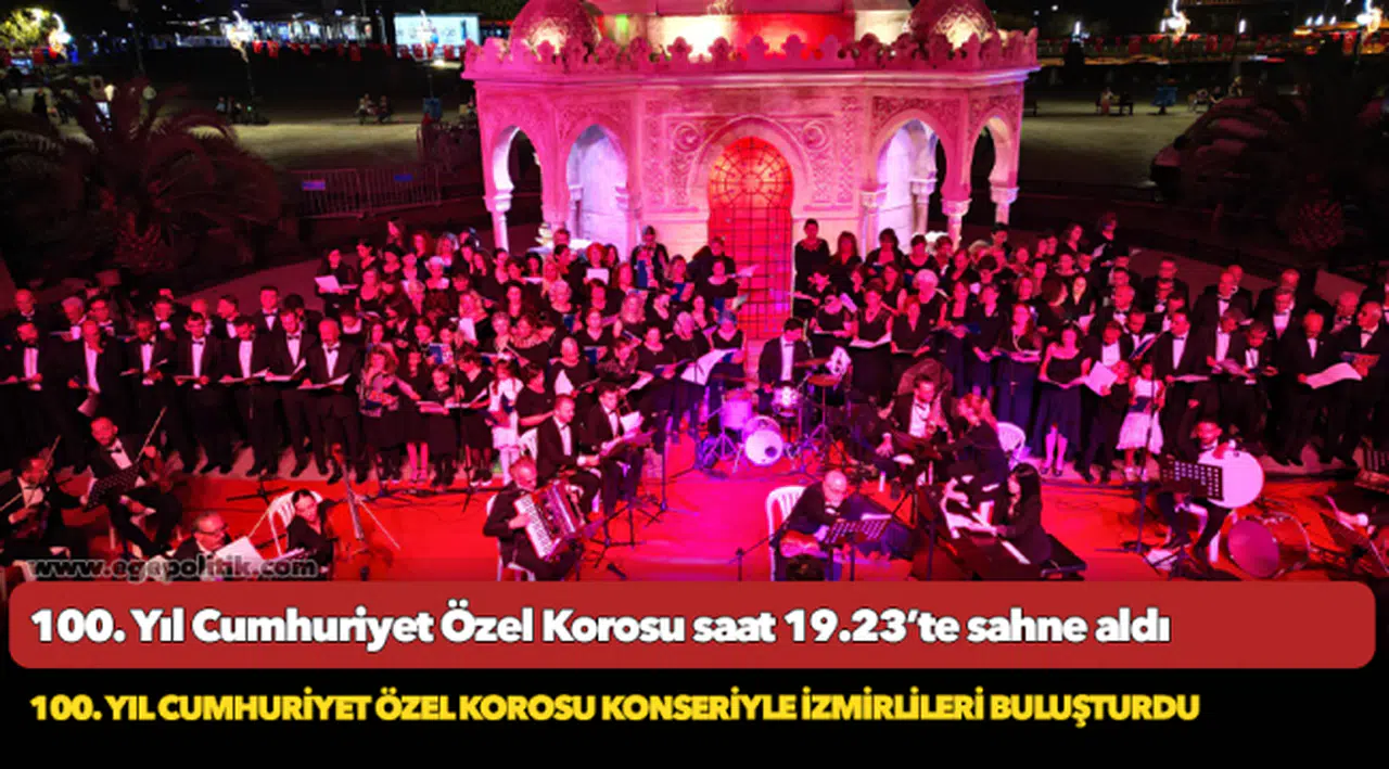 100. Yıl Cumhuriyet Özel Korosu saat 19.23’te sahne aldı