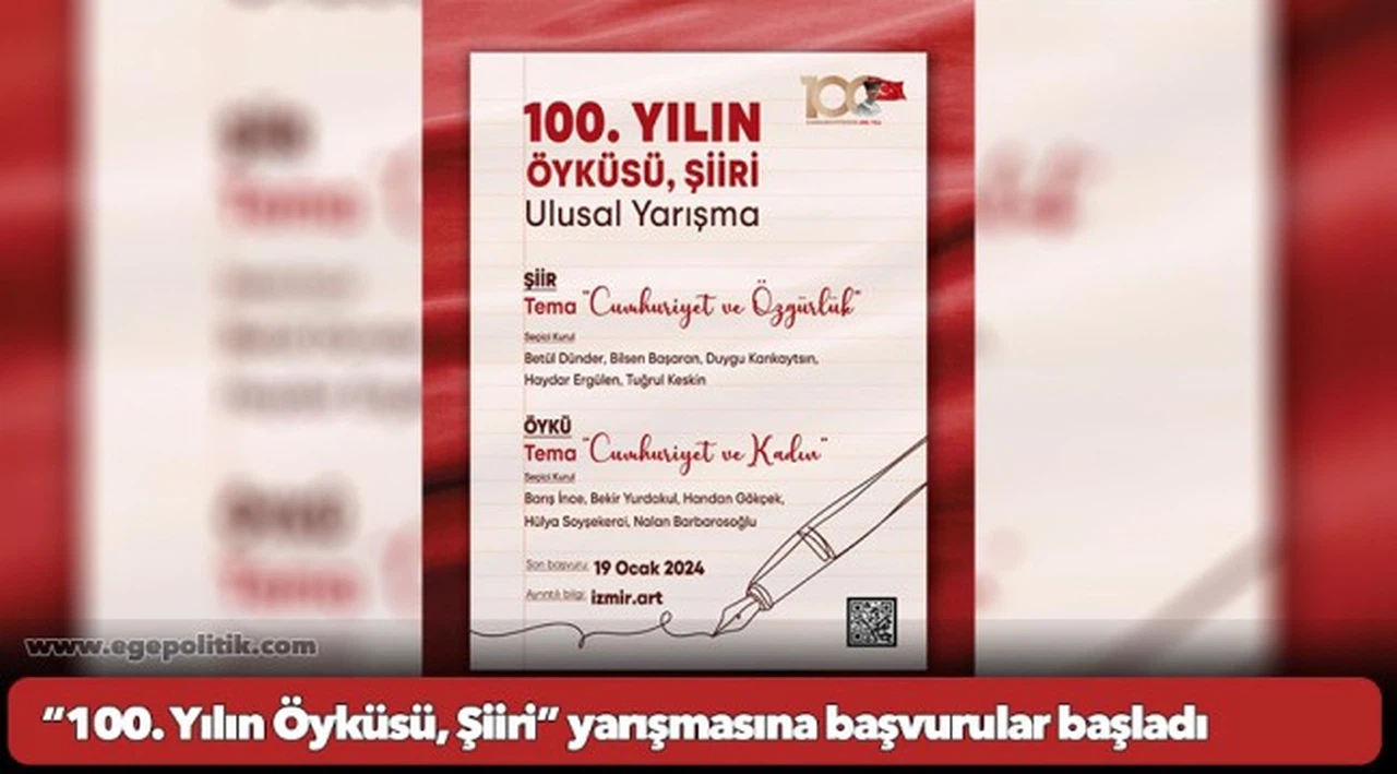“100. Yılın Öyküsü, Şiiri” yarışmasına başvurular başladı