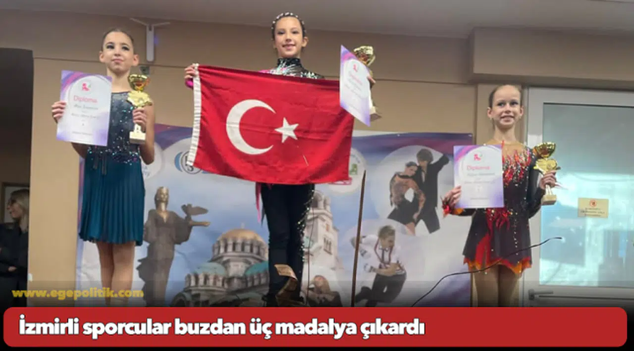İzmirli sporcular buzdan üç madalya çıkardı