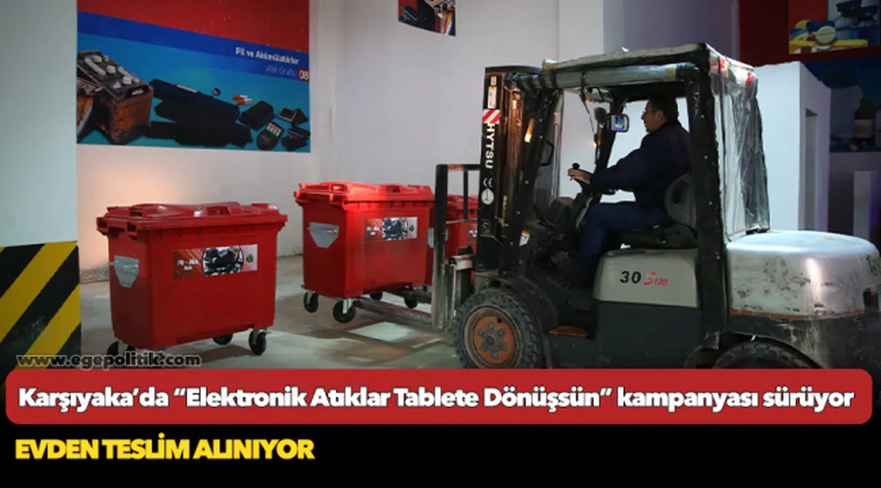 Karşıyaka’da “Elektronik Atıklar Tablete Dönüşsün” kampanyası sürüyor