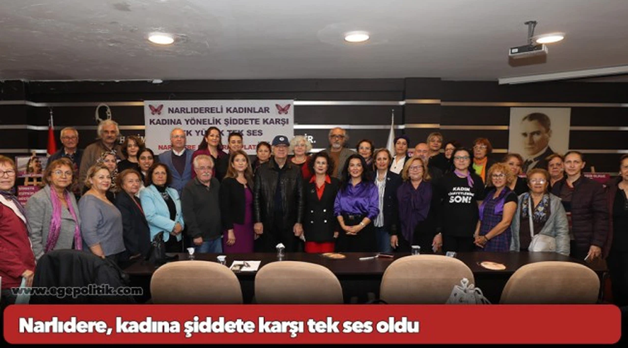 Narlıdere, kadına şiddete karşı tek ses oldu