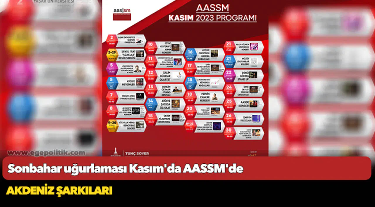 Sonbahar uğurlaması Kasım'da AASSM'de