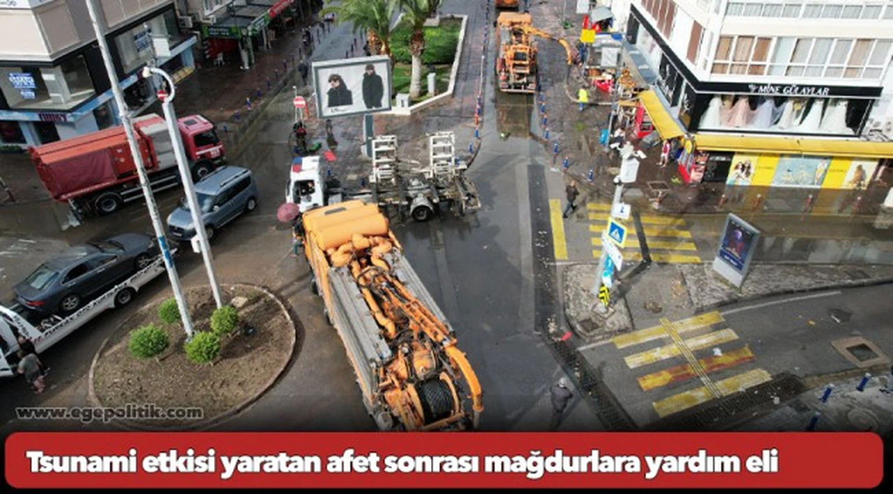 Tsunami etkisi yaratan afet sonrası mağdurlara yardım eli