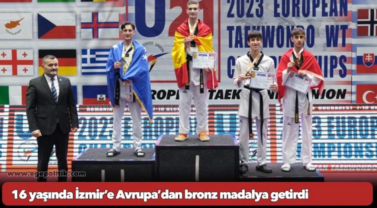 16 yaşında İzmir’e Avrupa’dan bronz madalya getirdi