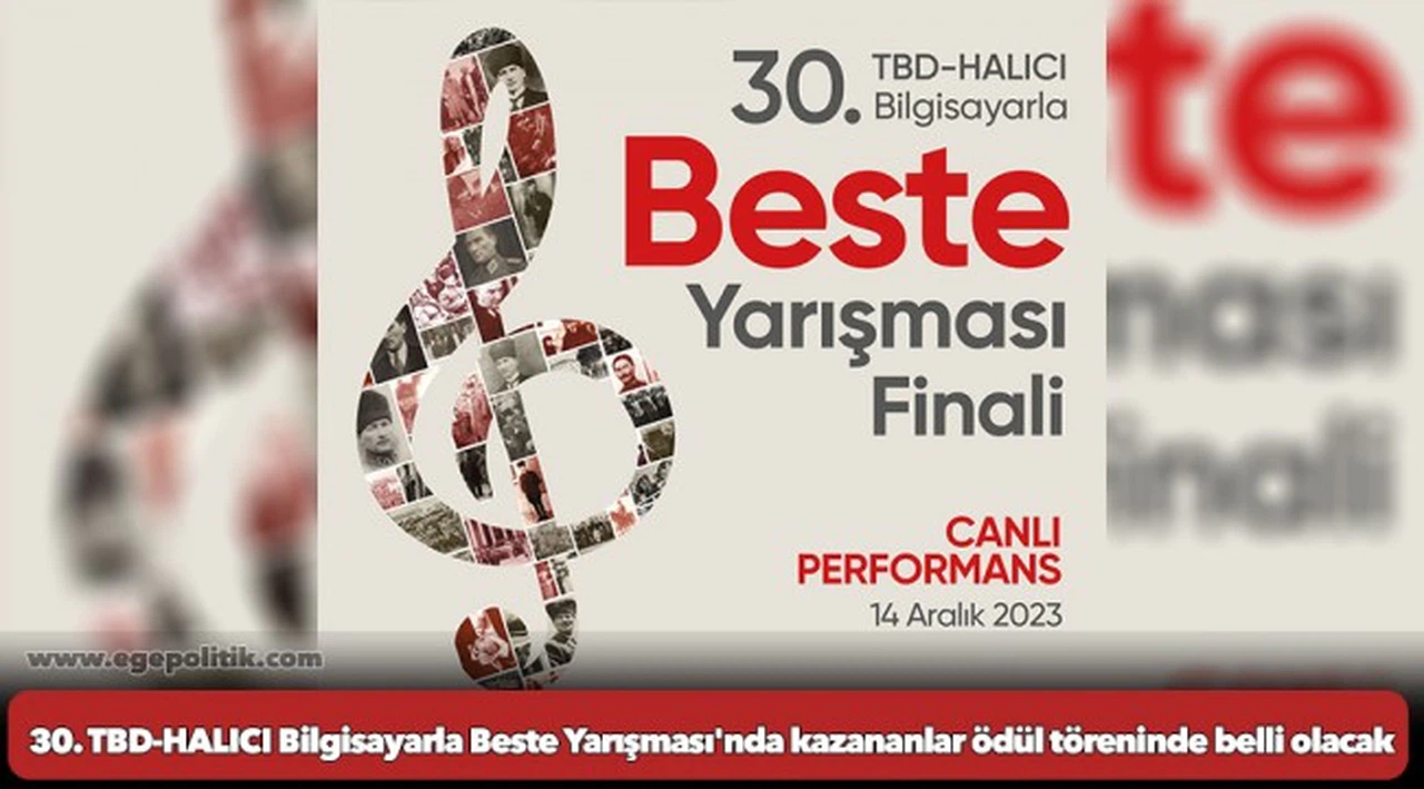 30. TBD-HALICI Bilgisayarla Beste Yarışması'nda kazananlar ödül töreninde belli olacak