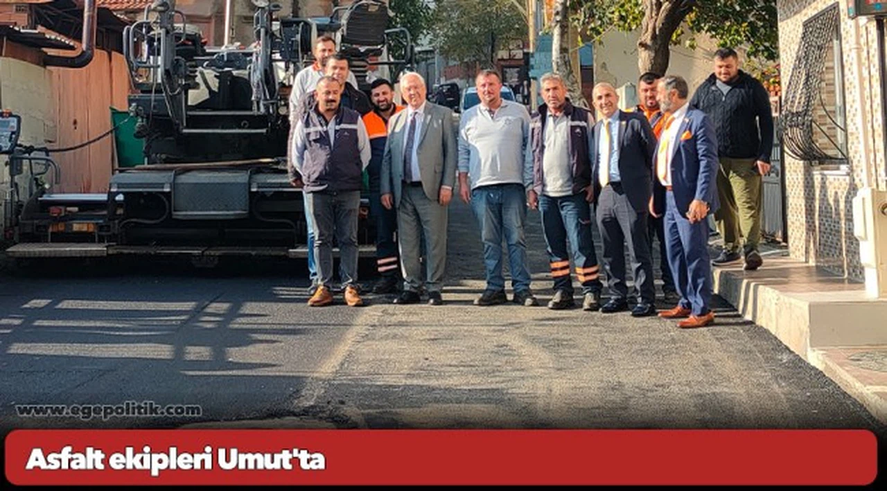Asfalt ekipleri Umut'ta