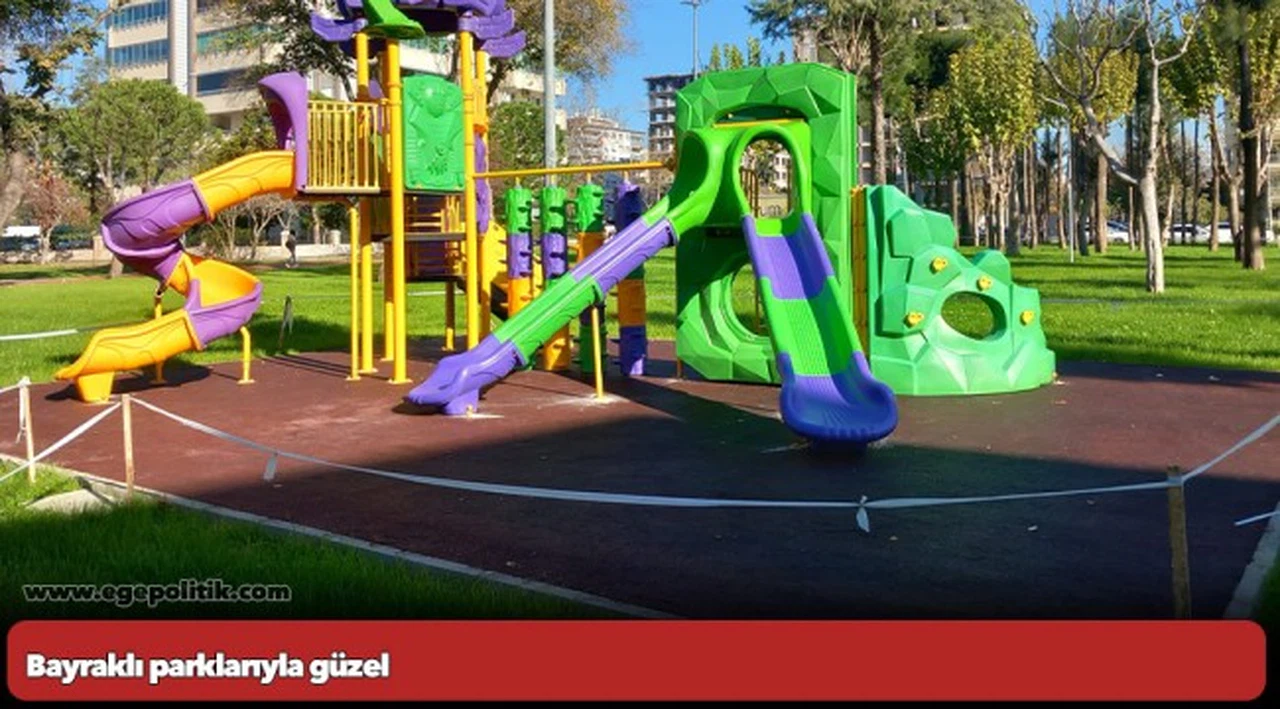 Bayraklı parklarıyla güzel