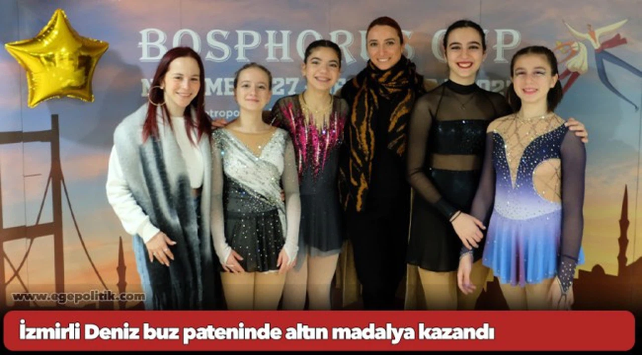 İzmirli Deniz buz pateninde altın madalya kazandı