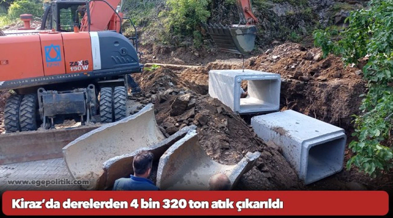 Kiraz’da derelerden 4 bin 320 ton atık çıkarıldı
