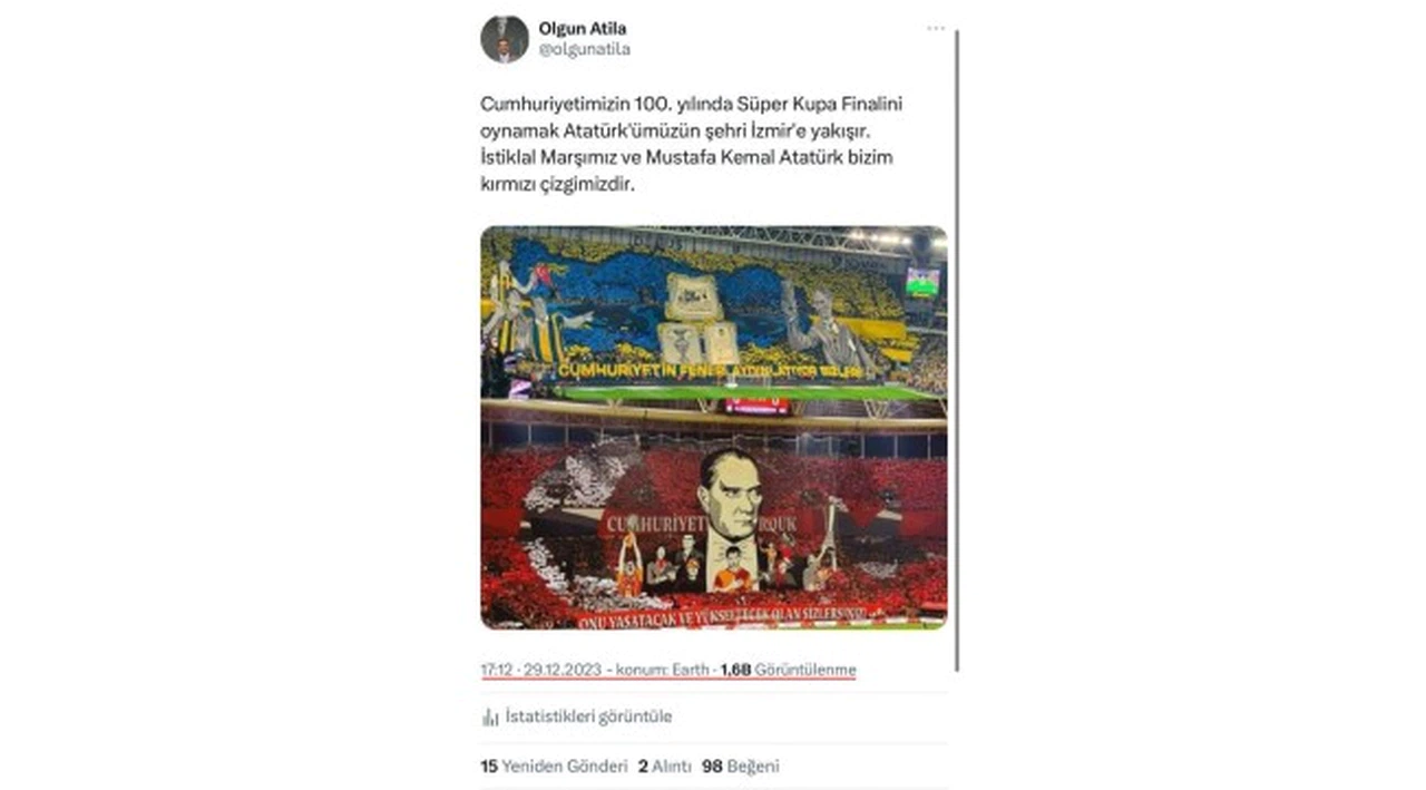 Olgun Atila: ‘Bu final Atatürk’ümüzün şehri İzmir’e yakışır’