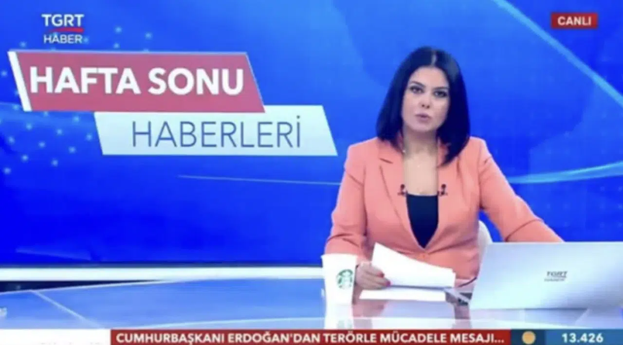 TGRT yayına Starbucks bardağıyla çıkan sunucu ve yönetmeni işten attı