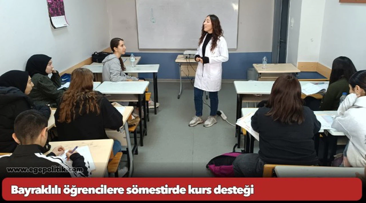 Bayraklılı öğrencilere sömestirde kurs desteği