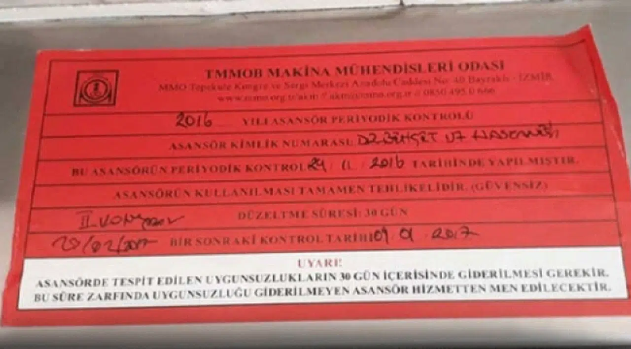 İzmir'de her 10 asansörden biri güvenli değil