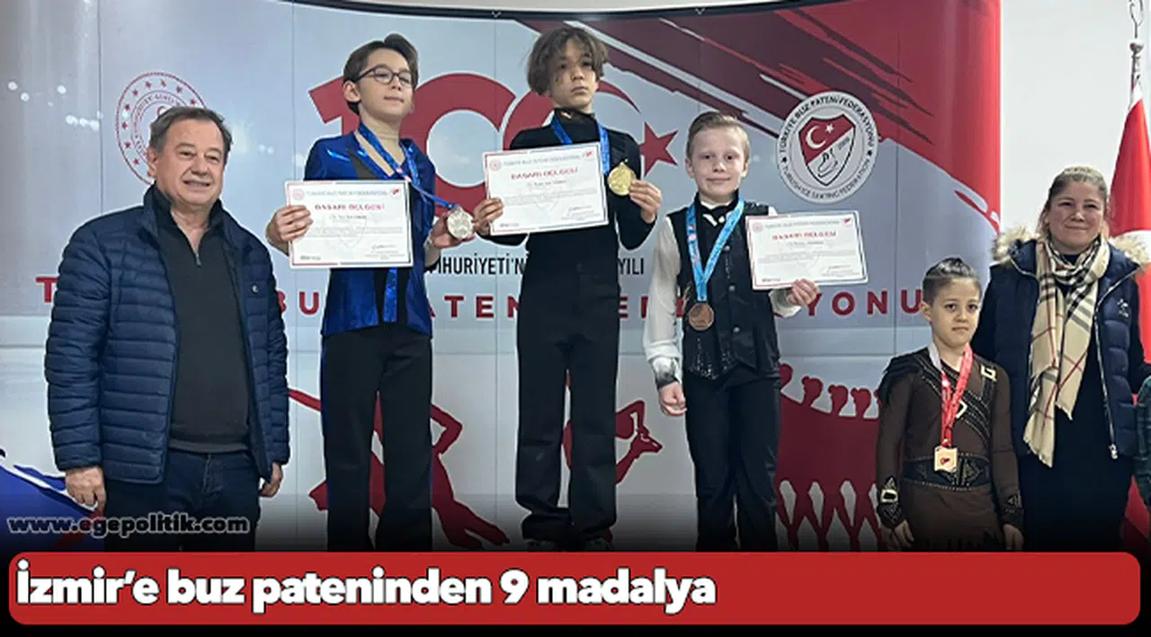 İzmir’e buz pateninden 9 madalya