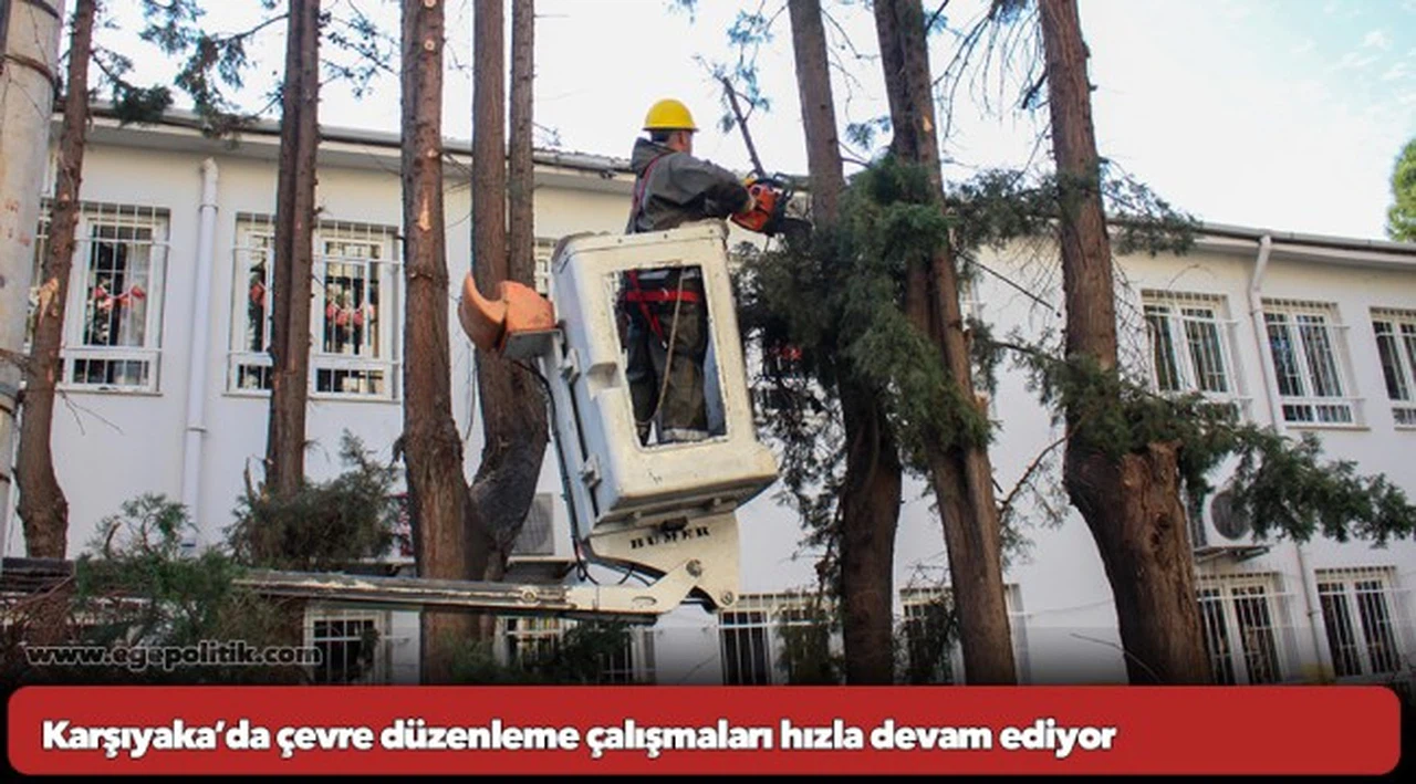 Karşıyaka’da çevre düzenleme çalışmaları hızla devam ediyor