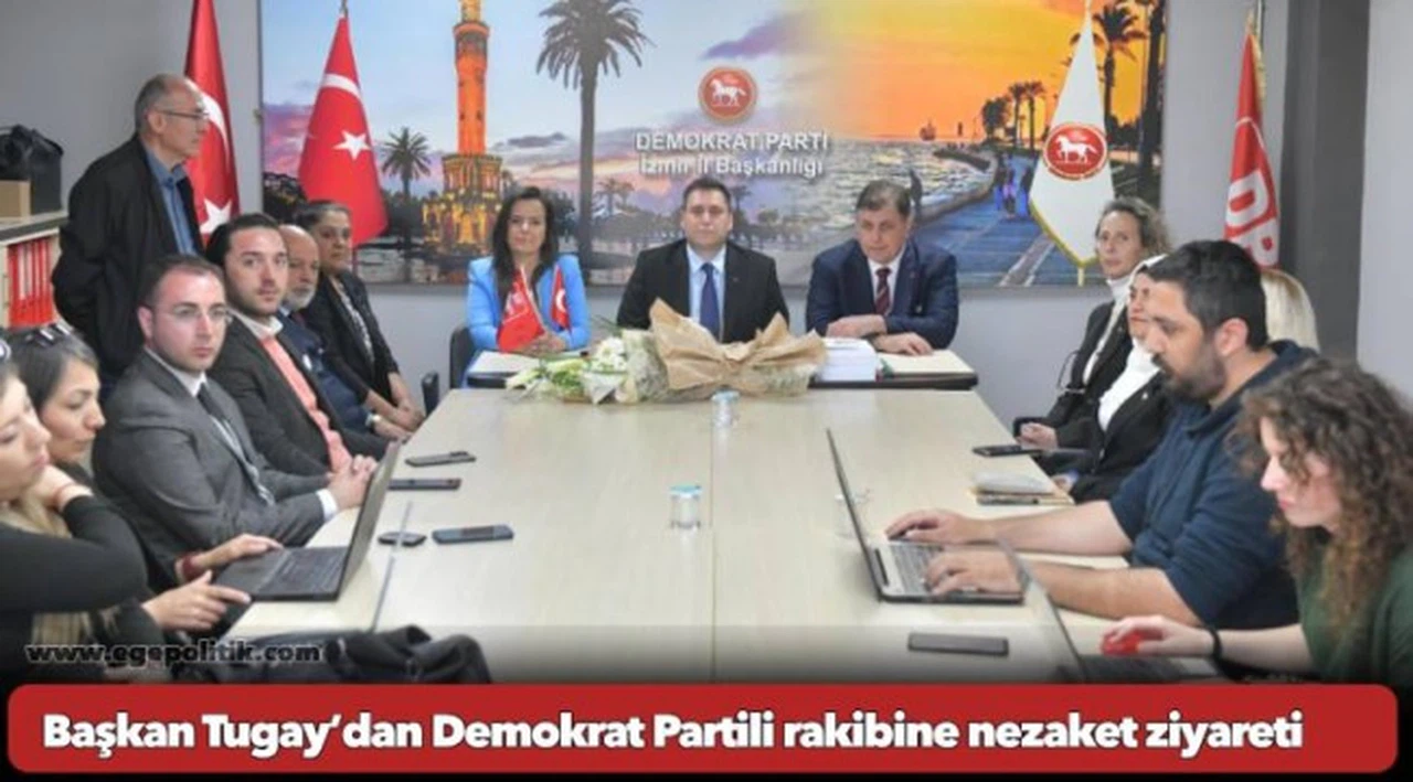 Başkan Tugay’dan Demokrat Partili rakibine nezaket ziyareti