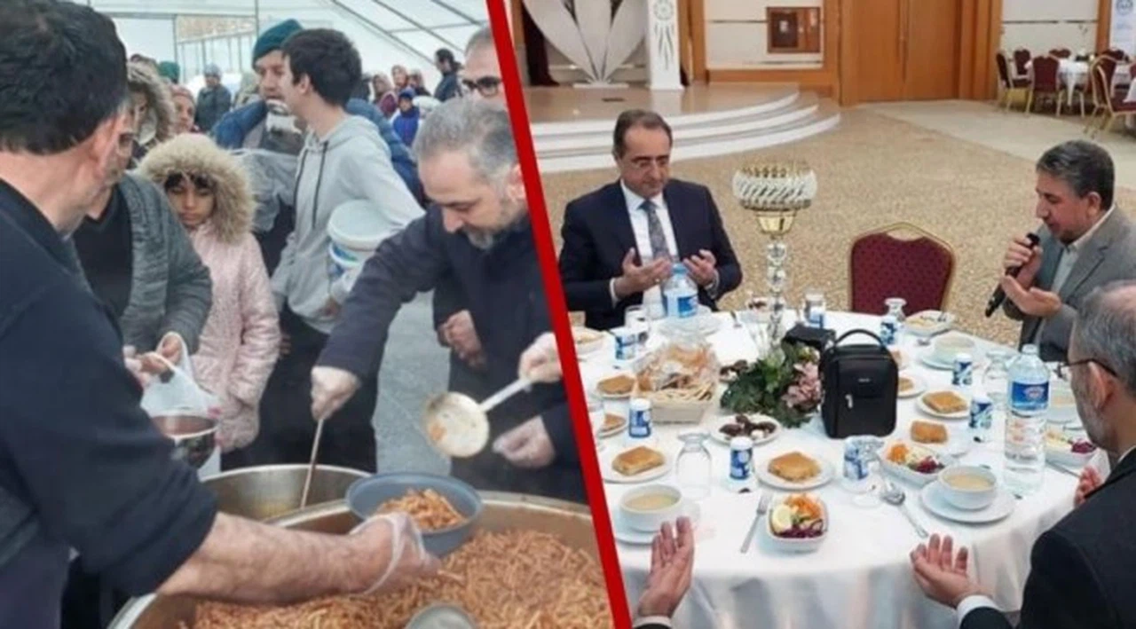 Depremzedeye makarna, protokole mükellef sofra